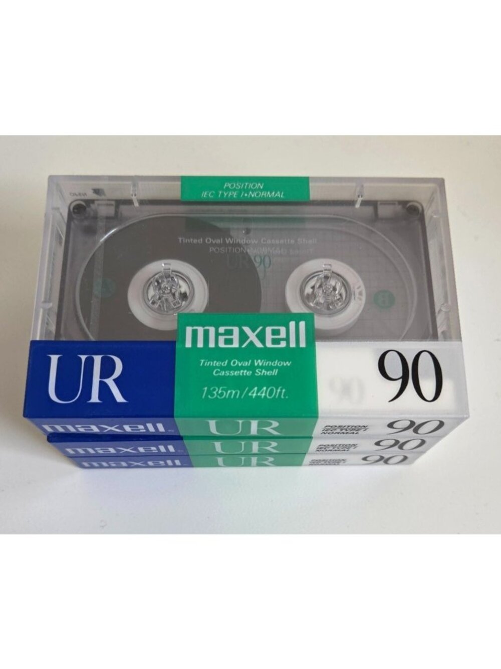 Maxell UR 90-Minute Blank Audio Cassette Tapes 3-Pack IEC Type I Normal Bias